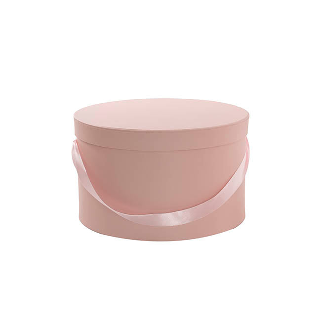 Flower Hat Box Grande Round Blush Pink Set 3 (25Dx15cmH)