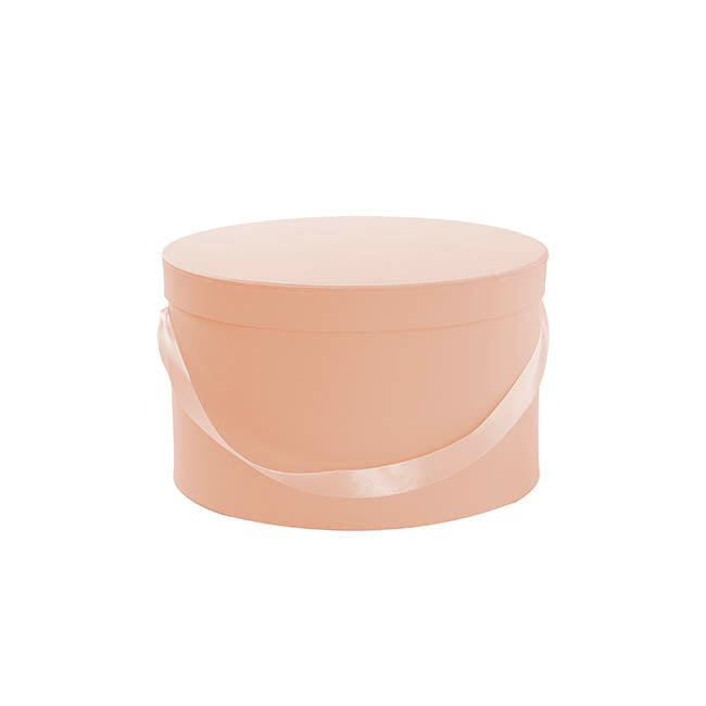 Flower Hat Box Grande Round Apricot Set 3 (25Dx15cmH)