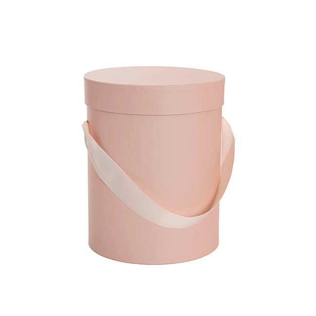Flower Hat Box Tall Round Blush Pink Set 3 (24.5Dx30cmH)