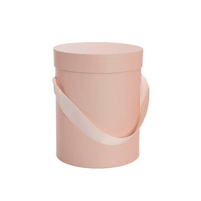 Flower Hat Box Tall Round Blush Pink Set 3 (24.5Dx30cmH)