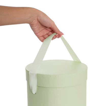 Flower Hat Box Tall Round Sage Green Set 3 (24.5Dx30cmH)