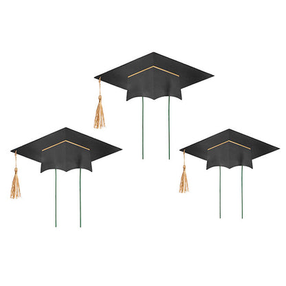 Graduation Flower Hamper Topper Black Set 3 (27Dx31cmH)
