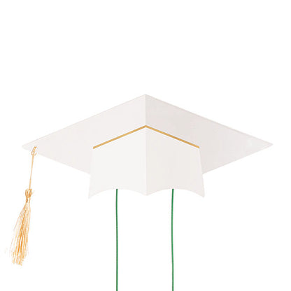 Graduation Flower Hamper Topper White Set 3 (19Dx19cmH)