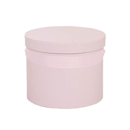 Flower Hat Box Ribbon Round Set 3 Baby Pink (18.5cmx15cmH)