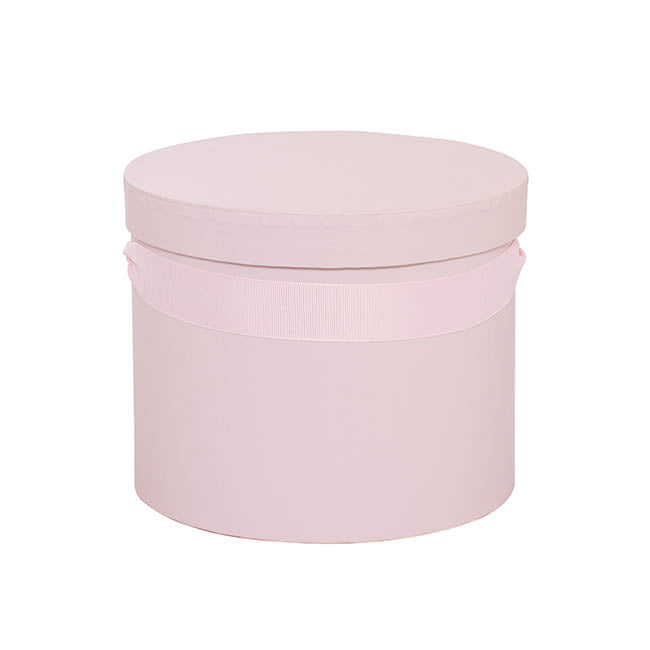 Flower Hat Box Ribbon Round Set 3 Baby Pink (18.5cmx15cmH)
