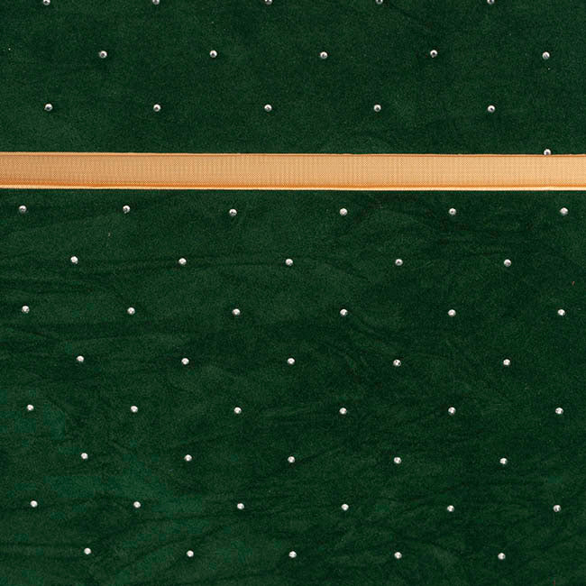 Velvet Luxe Gift Hamper Box Ribbon Green Set 2(18x18x18Hcm)
