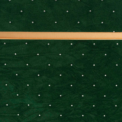 Velvet Luxe Gift Hamper Box Ribbon Green Set 2(18x18x18Hcm)