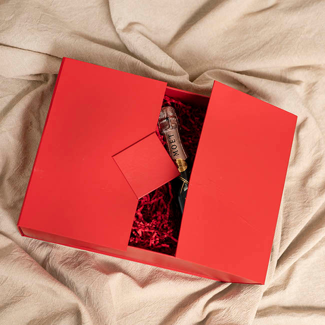 Origami Foldable Luxe Gift Hamper Box Red (30x25x10Hcm)