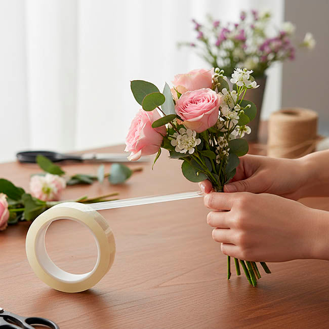 PET Bouquet Bunching Tape Grease Resistant (18mmx66m) Clear