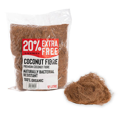 Coconut Fibre 12L Natural Premium Grade 240g Bag
