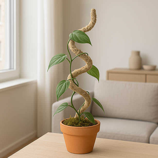 Bendable Preserved Sphagnum Moss Pole Pack 2 Beige (91.5cmH)