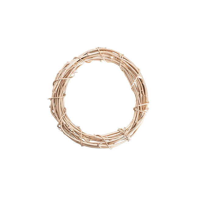 Elegant Rattan Wreath Champagne Gold (30cmD)