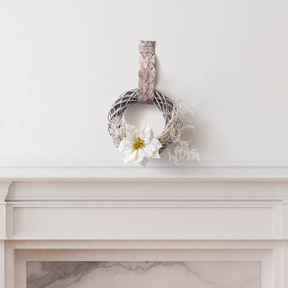 Willow Wreath White Wash (30cmD)