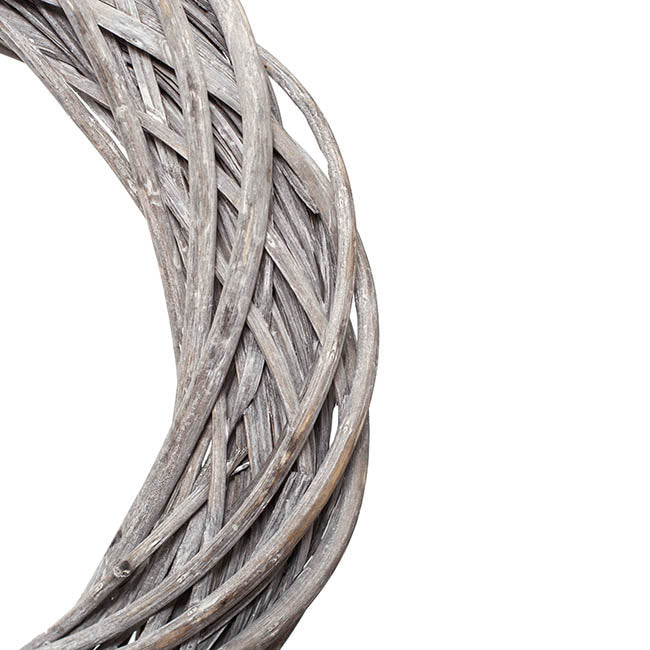 Willow Wreath White Wash (40cmD)