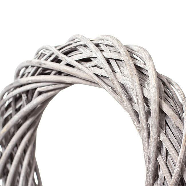 Willow Wreath White Wash (40cmD)