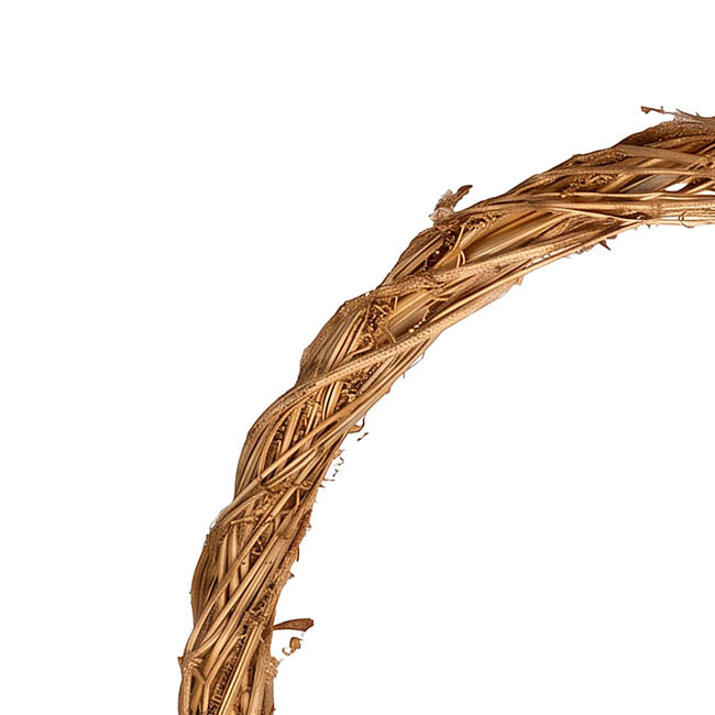 Rattan Grapevine Wreath Round Gold (40cmD)