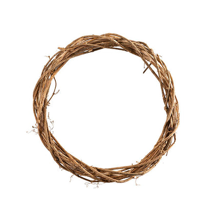 Grapevine Rattan Wreath Round Gold (40cmD)