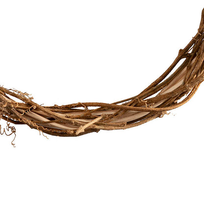 Grapevine Rattan Wreath Round Natural Brown (30cmD)