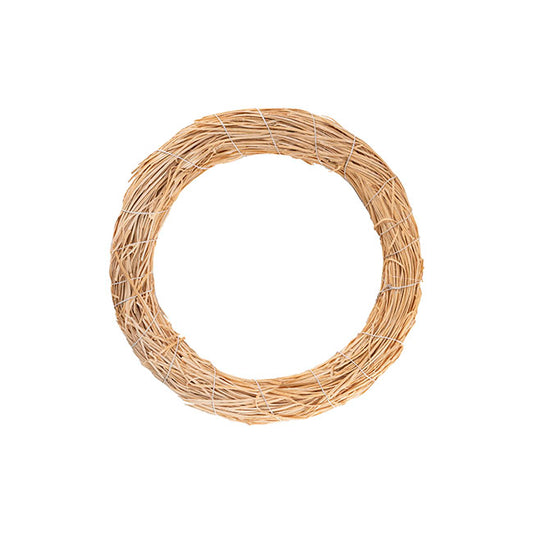 Wood Wool Wreath Natural Beige (30cmD)