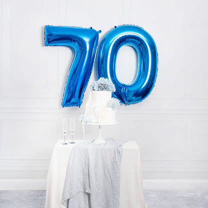 Foil Balloon 40" (101.6cmH) Number '7' Blue