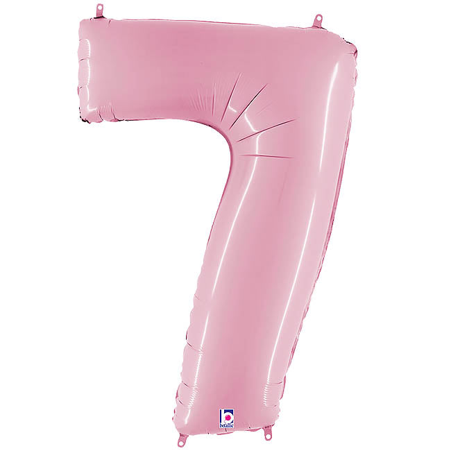 Foil Balloon 40" (101.6cmH) Number '7' Pastel Pink