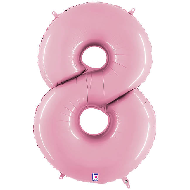 Foil Balloon 40" (101.6cmH) Number '8' Pastel Pink
