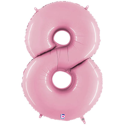 Foil Balloon 40" (101.6cmH) Number '8' Pastel Pink