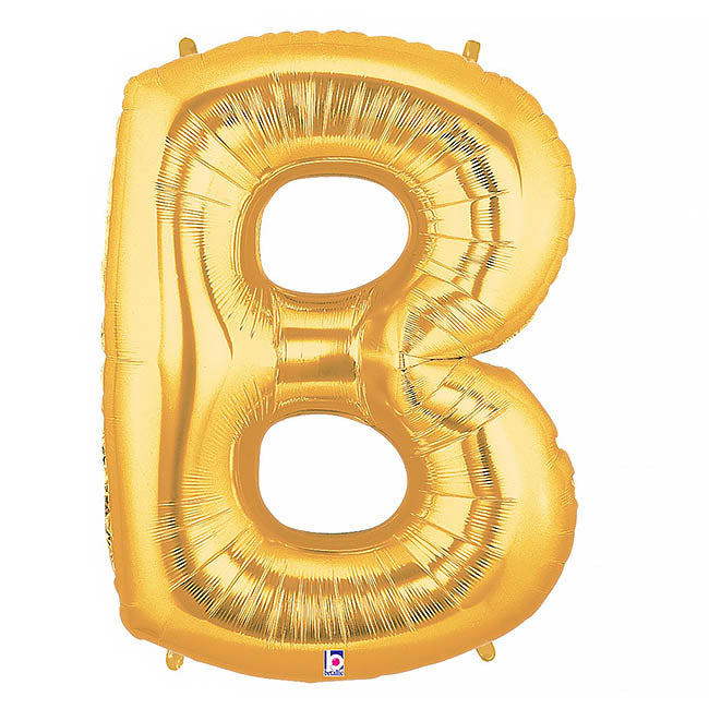 Foil Balloon 40" (101.6cmH) Letter 'B' Gold