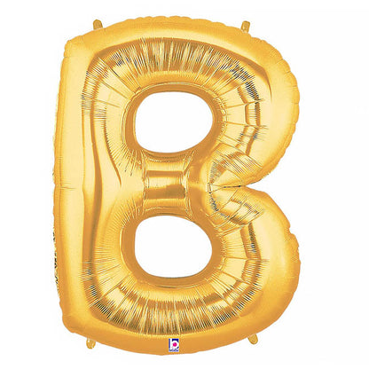 Foil Balloon 40" (101.6cmH) Letter 'B' Gold