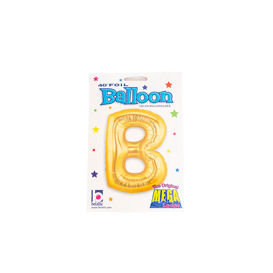 Foil Balloon 40" (101.6cmH) Letter 'B' Gold