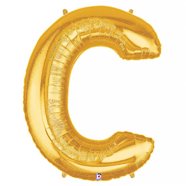 Foil Balloon 40" (101.6cmH) Letter 'C' Gold