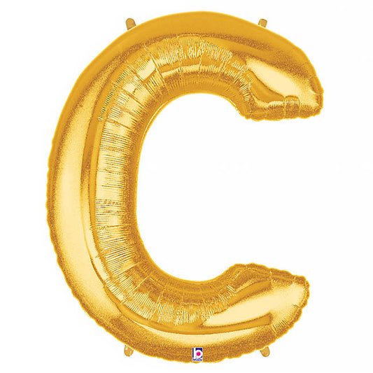 Foil Balloon 40" (101.6cmH) Letter 'C' Gold