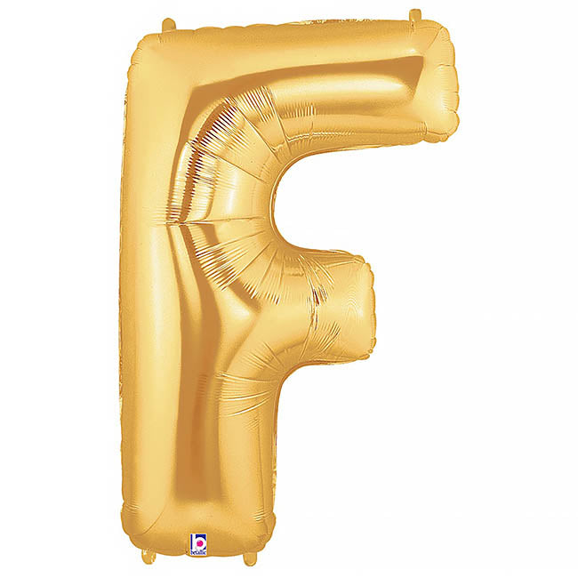 Foil Balloon 40" (101.6cmH) Letter 'F' Gold