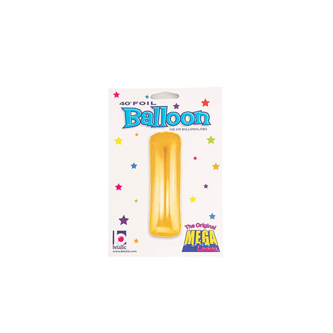 Foil Balloon 40" (101.6cmH) Letter 'I' Gold