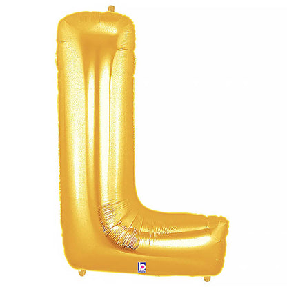 Foil Balloon 40" (101.6cmH) Letter 'L' Gold