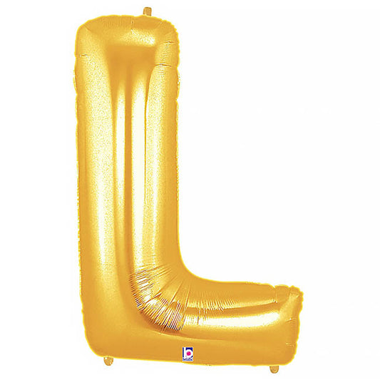 Foil Balloon 40" (101.6cmH) Letter 'L' Gold