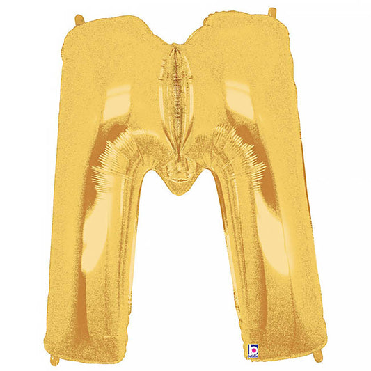 Foil Balloon 40" (101.6cmH) Letter 'M' Gold
