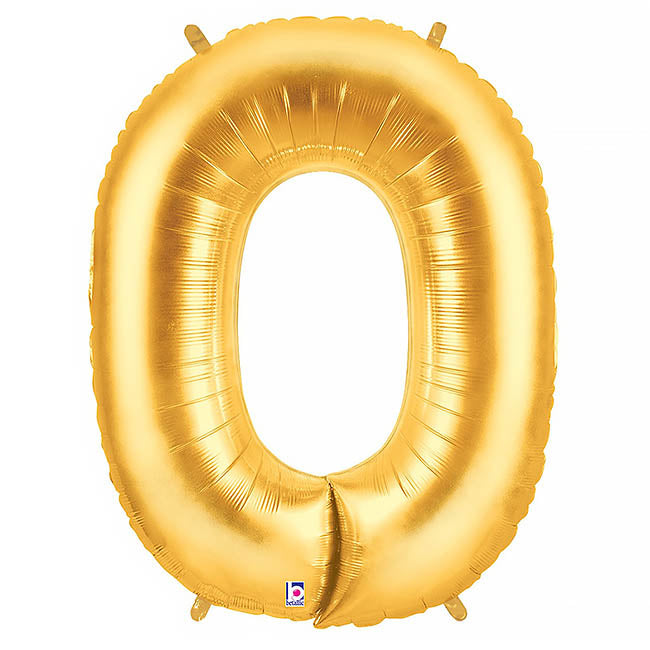Foil Balloon 40" (101.6cmH) Letter 'O' Gold
