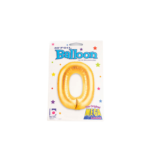 Foil Balloon 40" (101.6cmH) Letter 'O' Gold