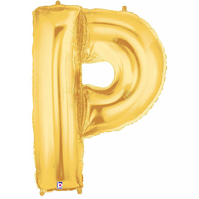 Foil Balloon 40" (101.6cmH) Letter 'P' Gold