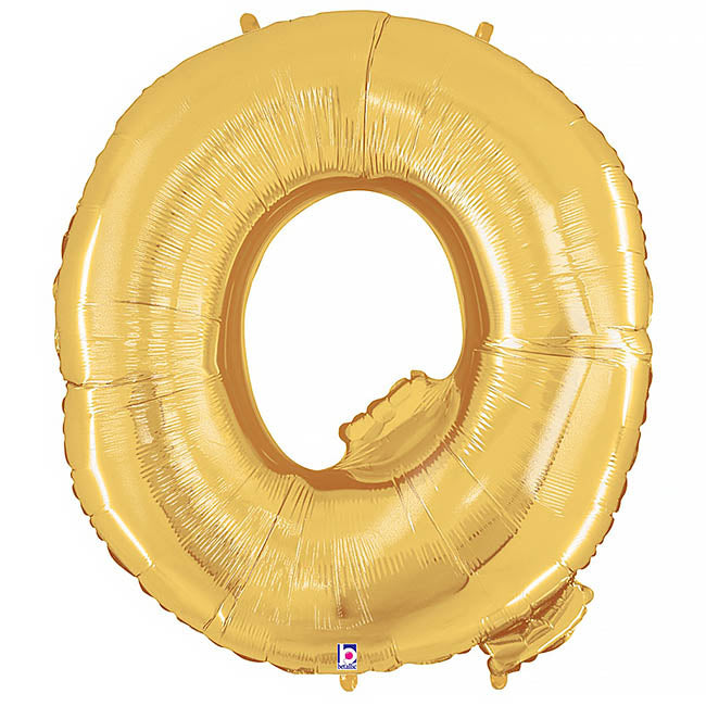 Foil Balloon 40" (101.6cmH) Letter 'Q' Gold