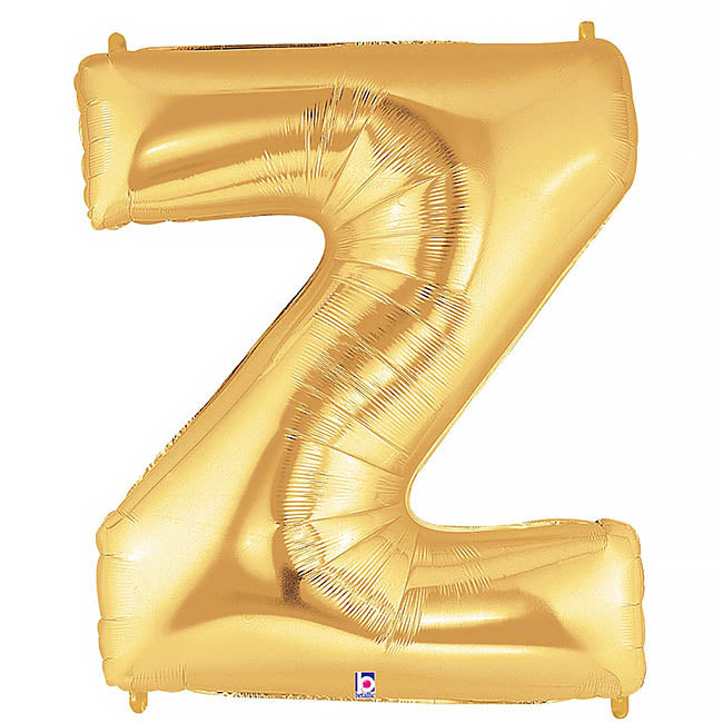 Foil Balloon 40" (101.6cmH) Letter 'Z' Gold