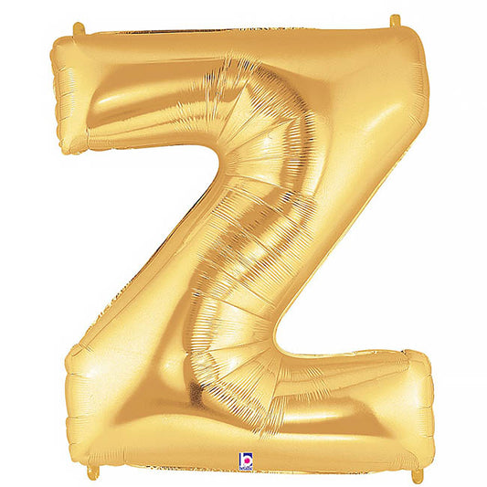 Foil Balloon 40" (101.6cmH) Letter 'Z' Gold