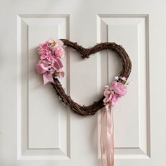 Grapevine Heart Rattan Wreath Brown (30cmD)