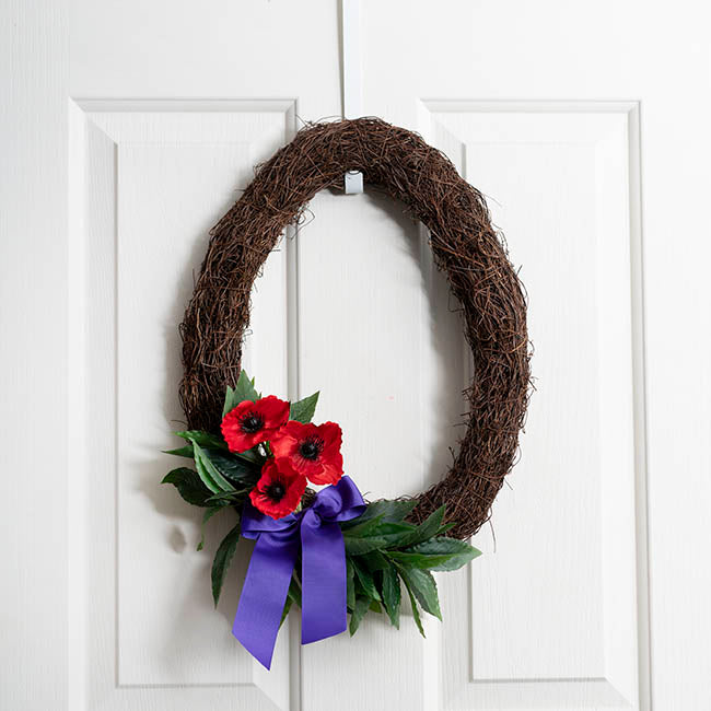 Oval Wreath Grapevine & Twig Mix Natural Brown (40cmH)