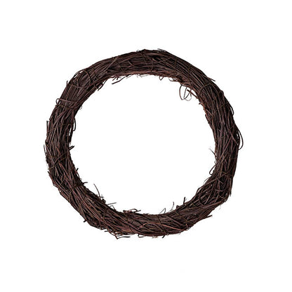 Rattan Base Wreath Brown (40cmD)