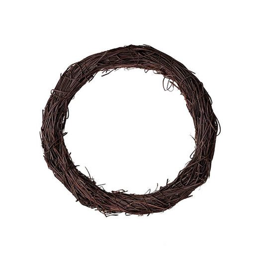 Rattan Base Wreath Brown (40cmD)