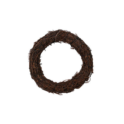 Rattan Base Wreath Brown (30cmD)