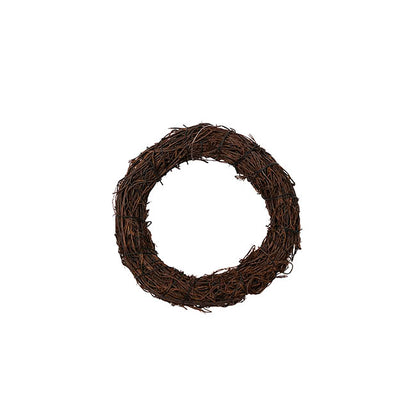 Rattan Base Wreath Brown (20cmD)