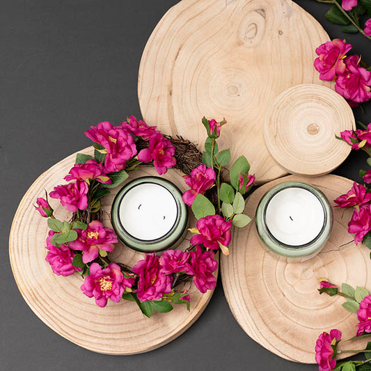 Rattan Base Wreath Brown (20cmD)